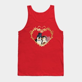 Penguin Wedding Heart Tank Top